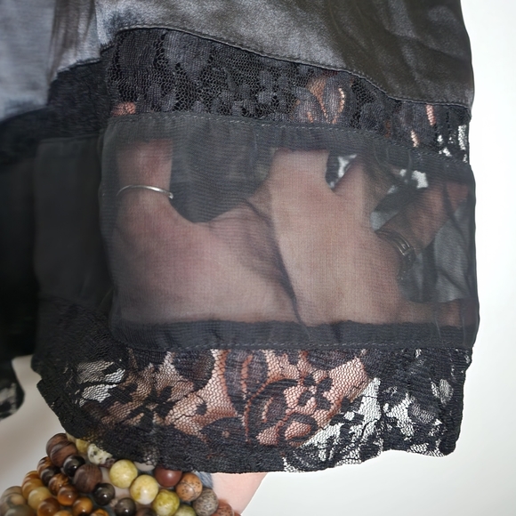 Vintage black slip nightie lace dress - Picture 6 of 11